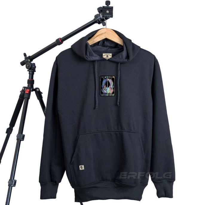 Erfolg Clothing Sweater Hoodie Jumper Unisex Basic Screen Printing Foil Hologram Motif Simpel Switer