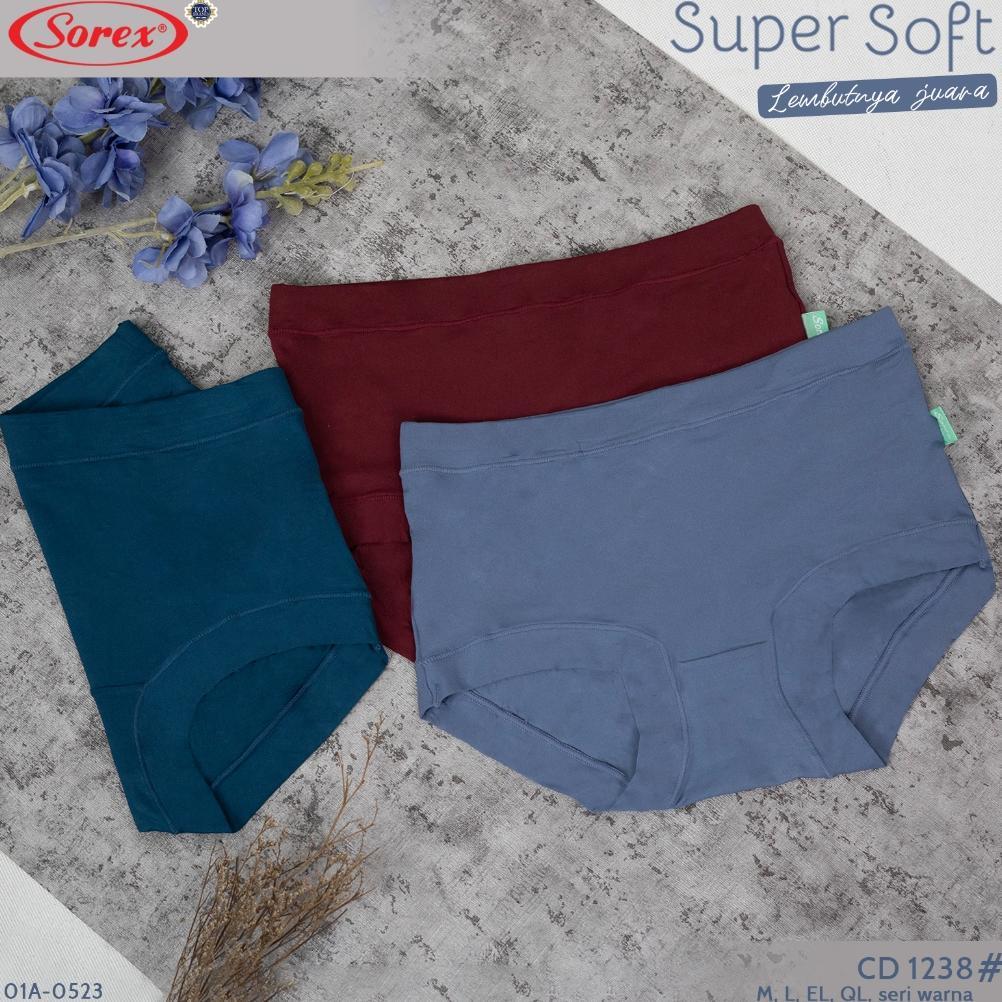 Hemat Isi 6 Pcs Sorex Celana Dalam Wanita Jumbo Lusinan 1238 Super Soft Original Privasi Aman 1Aln