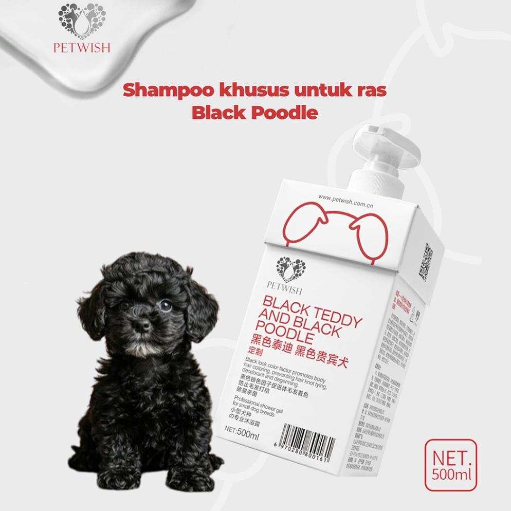 Petwish Shampo Anjing 500ML - Black Teddy & Black Poodle - Dog Shampoo