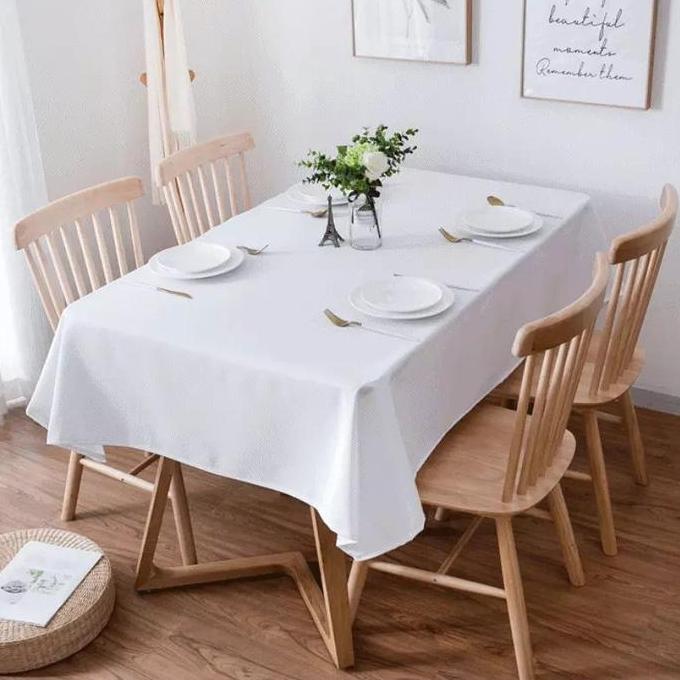 Taplak meja polos bahan kain katun