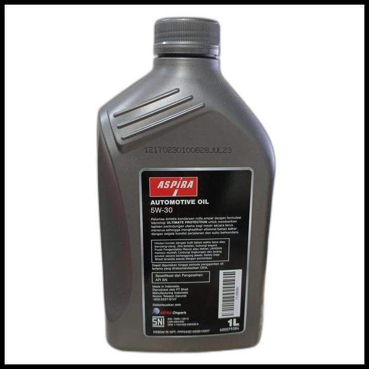 DISKON OLI MOBIL ASPIRA 5W30/5W-30/5-W30 API SN BENSIN (1L) DIPRODUKSI SHELL 