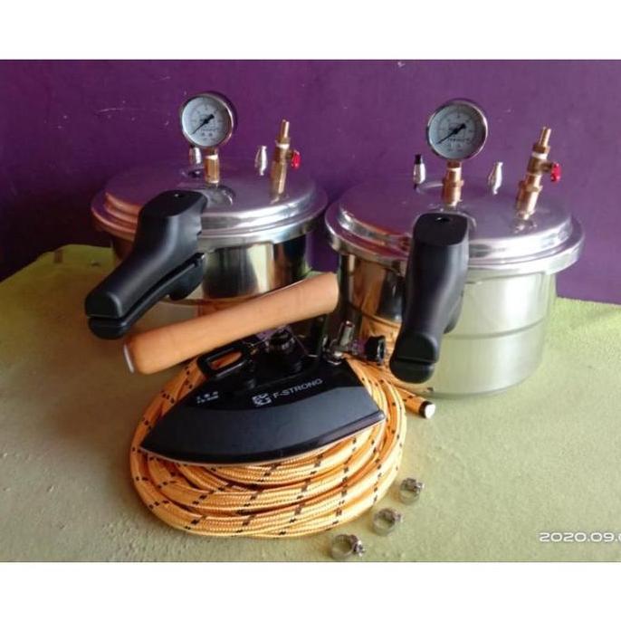 Setrika Uap Boiler Presto Modifikasi Laundry 12 Liter + Steamtrap