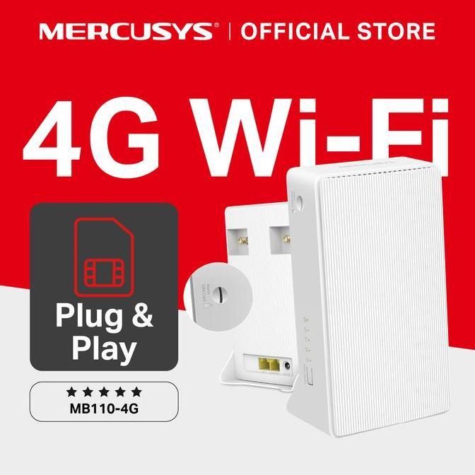 TATASTRATA31 - MERCUSYS MODEM MB11-4G WIFI 4G BONUS DATA 4GB 3MBPS ROUTER