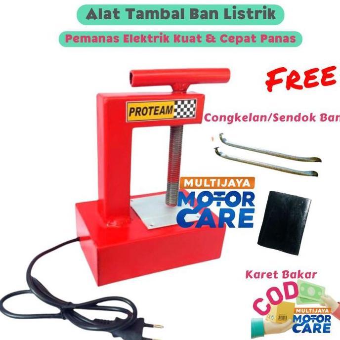 AMDOXTE SET KOMPLIT Alat Tambal Ban Listrik Bonus Karet Tambal Ban Lem Cukil | Penambal Ban Elektrik
