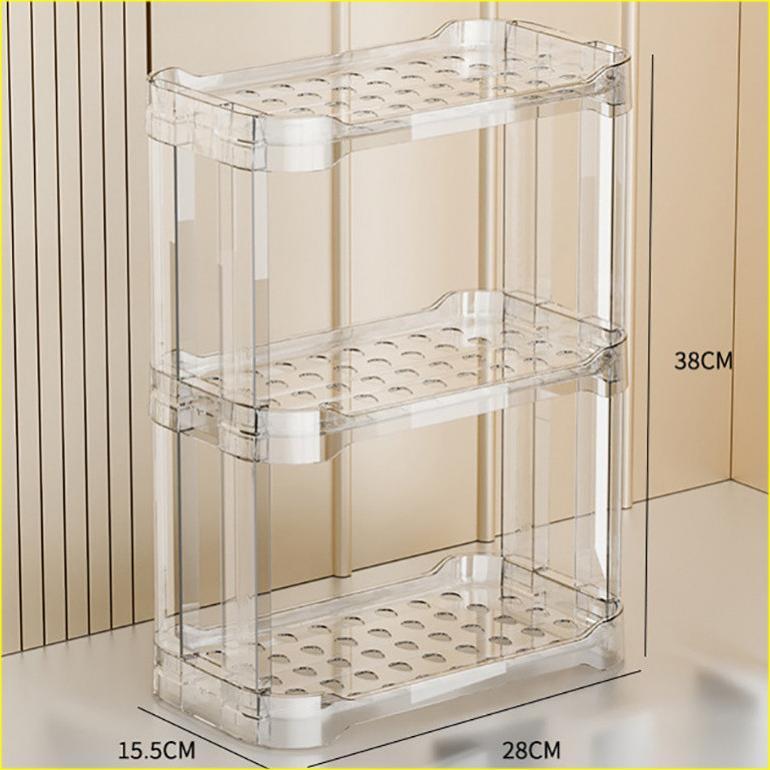 ORIGINAL Rak Acrylic Kosmetik Rak Makeup Rak Organizer Kosmetik / Rak Kosmetik Acrylic 3 Tingkat Ser