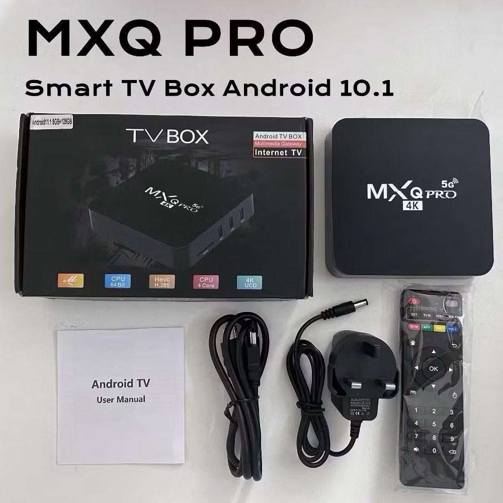 Mxq Pro Tv Box Android 10.1 Smart Set Top Box Ram 16Gb+512Gb Media Player Indihome Vs Vcbg