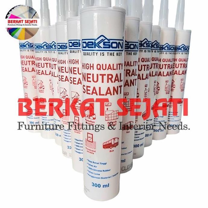 Lem Sealant Dekkson Neutral Dekson Netral Silicone Kaca Brown Coklat Terbaru !!!