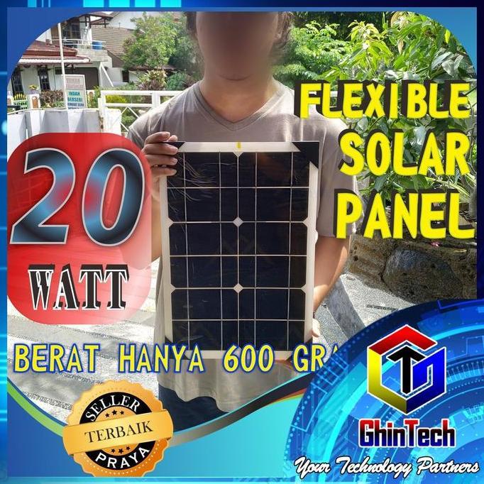HAYVEZZA Flexible solar panel 20w listrik surya 20 watt mono 20watt solar surya