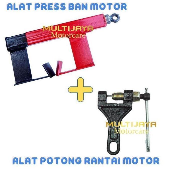 IKFOICI Paket Alat Press Ban Motor + Alat Potong Rantai Sepeda Motor