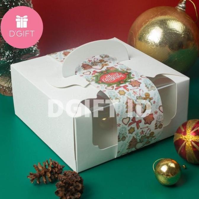 Box Kue Tart Mika Kotak Kue Mika Dus Mika Kue Transparan 22x22x10cm