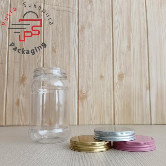 Toples Plastik 500ml Tutup Aluminium / Toples 500ml Bulat