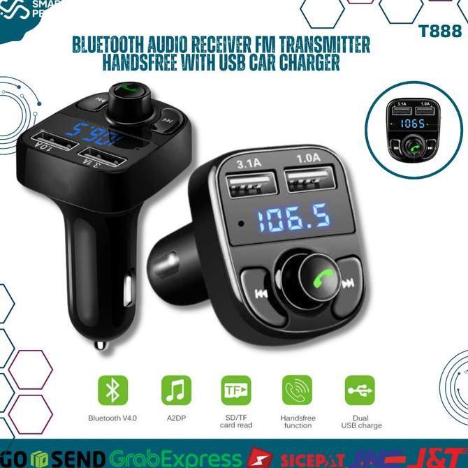 Blutooth Audio Receiver Fm Bluetooth Bloototh Blutut Usb Car Charger