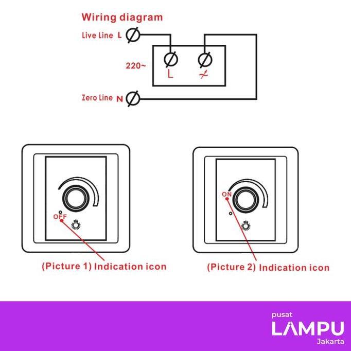 Silaw DIMMER SWITCH Saklar dimmer LAMPU LED MAX 350 Watt