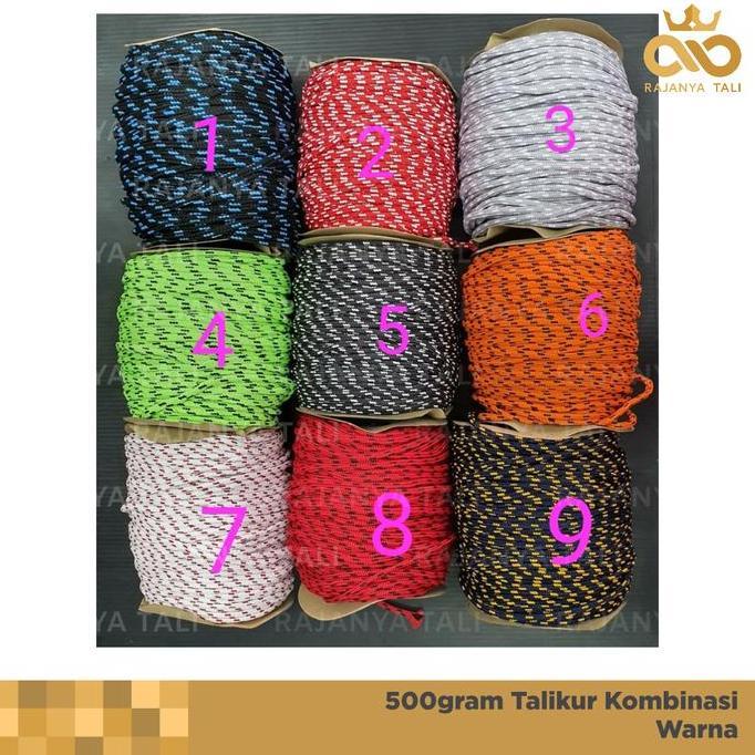 500gram Talikur Kombinasi Tali Sepatu Jaket Hoodie Bulat Stopper