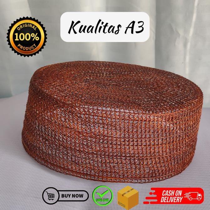 KOPIAH RESAM KUALITAS A3 KHAS BANGKA BELITUNG PECI SONGKOK MELAYU PRIA KEREN MOTIF HITAM PECI RGB