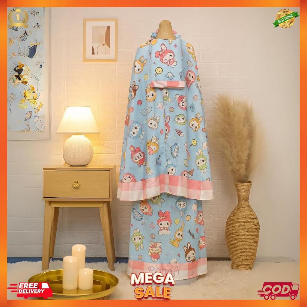 Mukena Traveling Anak 1-6 Tahun Motif Labubu Mini Pouch [L12]