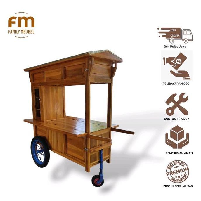 Terlaris Gerobak Angkringan Model Rak Kaca