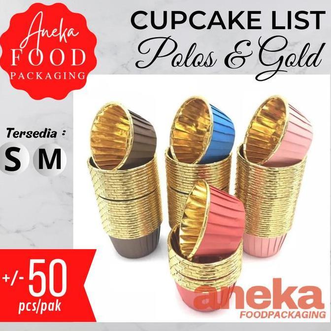 Kertas cupcake GOLD muffin SMALL (S) paper baking cup cake list