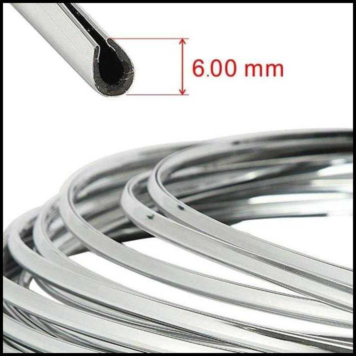 DISKON LIST PINTU CHROME / LIST DEKORASI INTERIOR MOBIL 4METER AVANZA / XENIA 