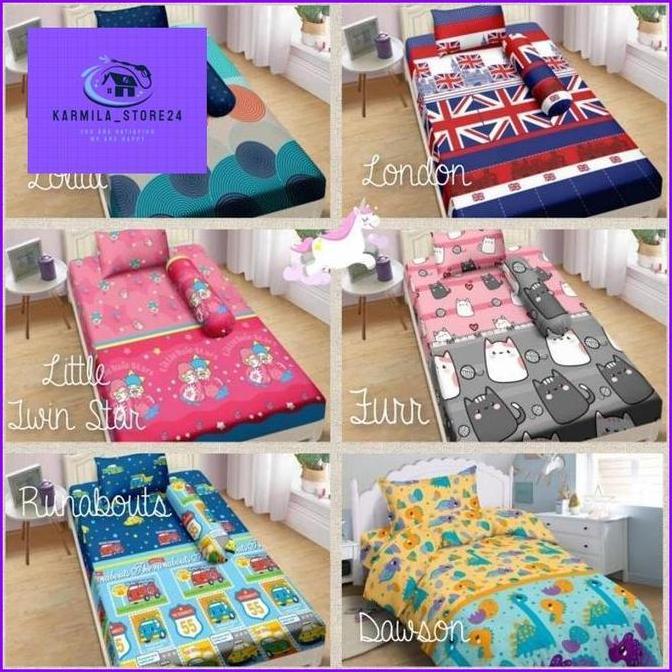 sprei Lady Rose Single 120x200 Karakter Kartun Anak Laki Perempuan
