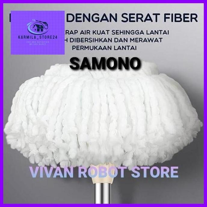 Alat Pel Lantai Spin Mop Super Mop Putar Bonbox Samono Kain Pel Fiber