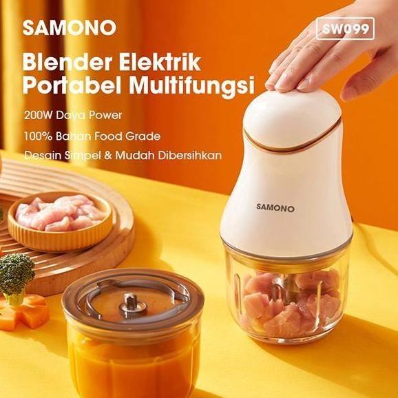 DEAL TERBAIK - Food Chopper Food Processor Blender Daging 0.3L Samono SW099 200W - Chopper Putih