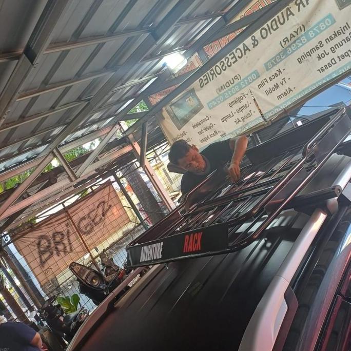 Roof Rack Bagasi Atas Mobil Rush Lama Plus Cross Bar Model Ladventure Full Besi Komplit Promo