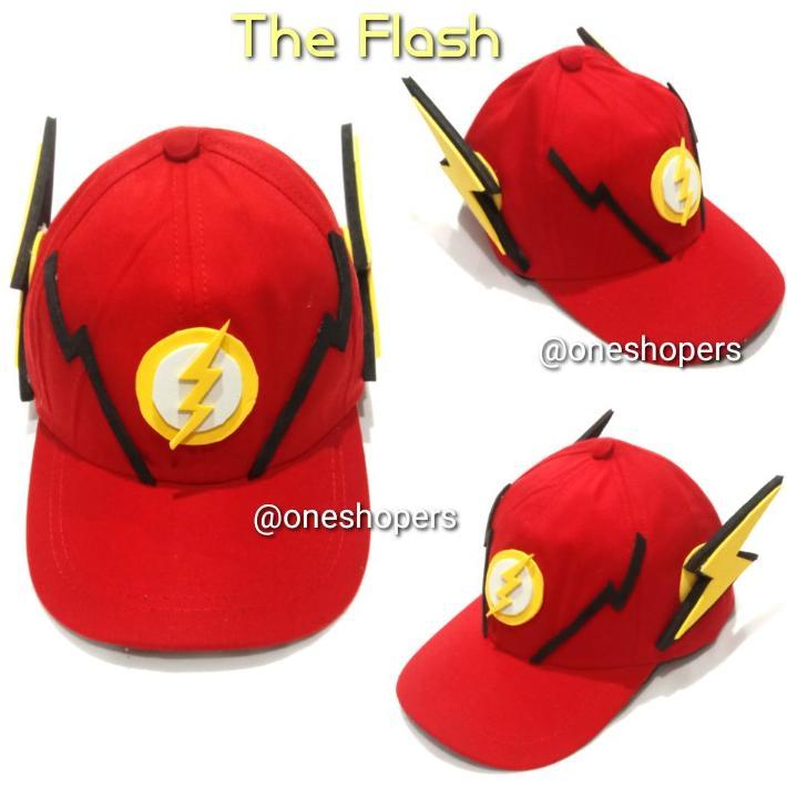 TOPI ANAK KARAKTER THE FLASH/ TOPI SUPERHERO ANAK