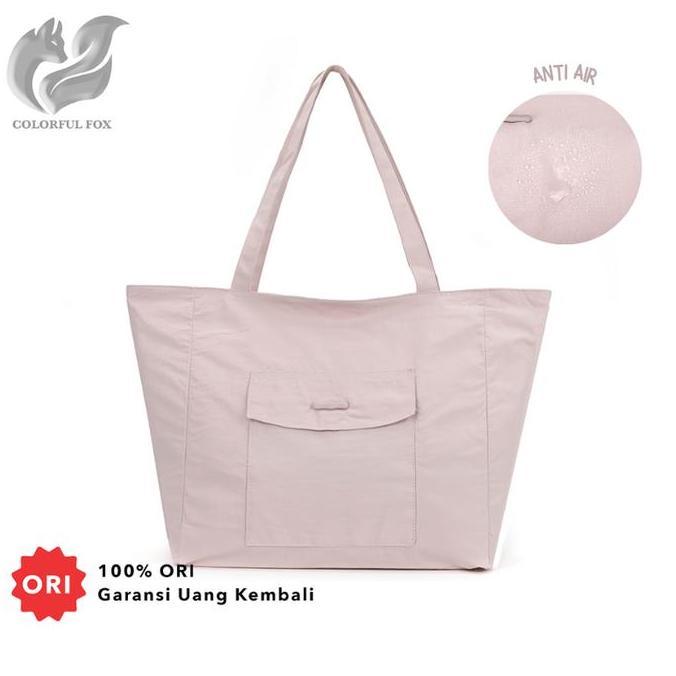 TERMURAH - Tas Bahu Wanita Totebag Kuliah Anti Air COLORFUL FOX 842