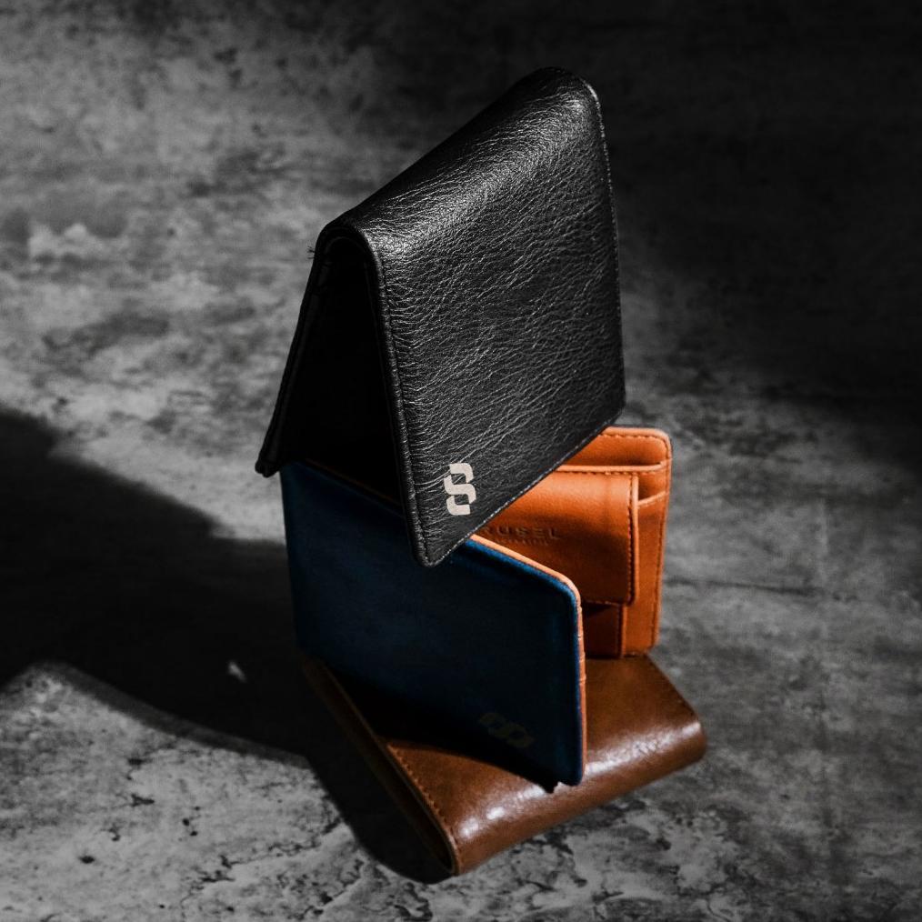 BIG PROMO RUSEL CO - Wallet Walter Dompet Lipat Dompet Kulit Pria Simpel