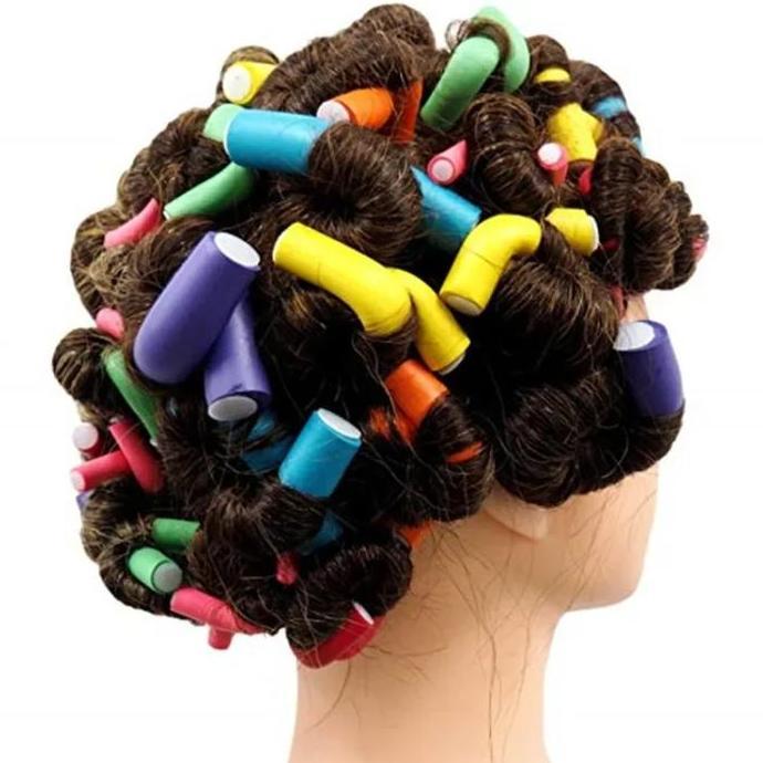 Nisu- 10Pcs Roll Sosis Curly Rambut Roll Sosis Keriting Rambut