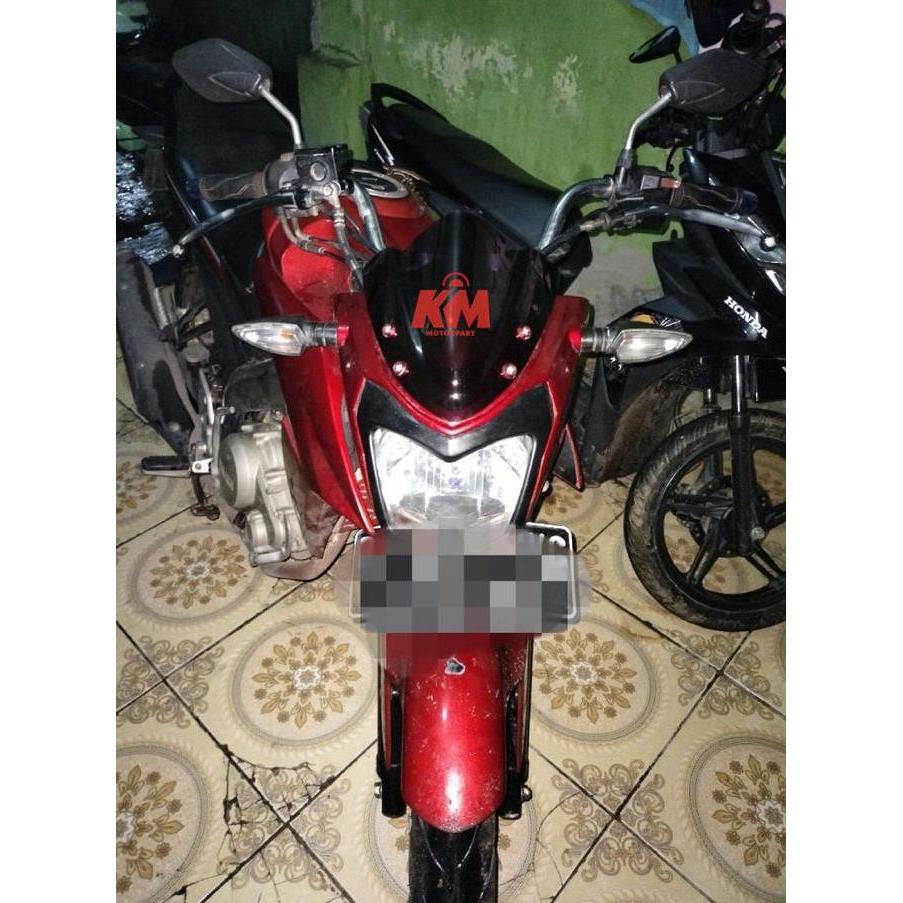 Promo Visor Windshield Yamaha Vixion Lama Old NVL 2012 2013 2014 2015 Hitam dan Bening Diskon