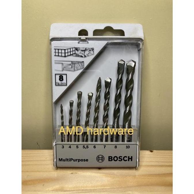 Soon- Mata Bor Multipurpose Set 8 Pcs Bosch Original Tembok Besi Kayu Beton