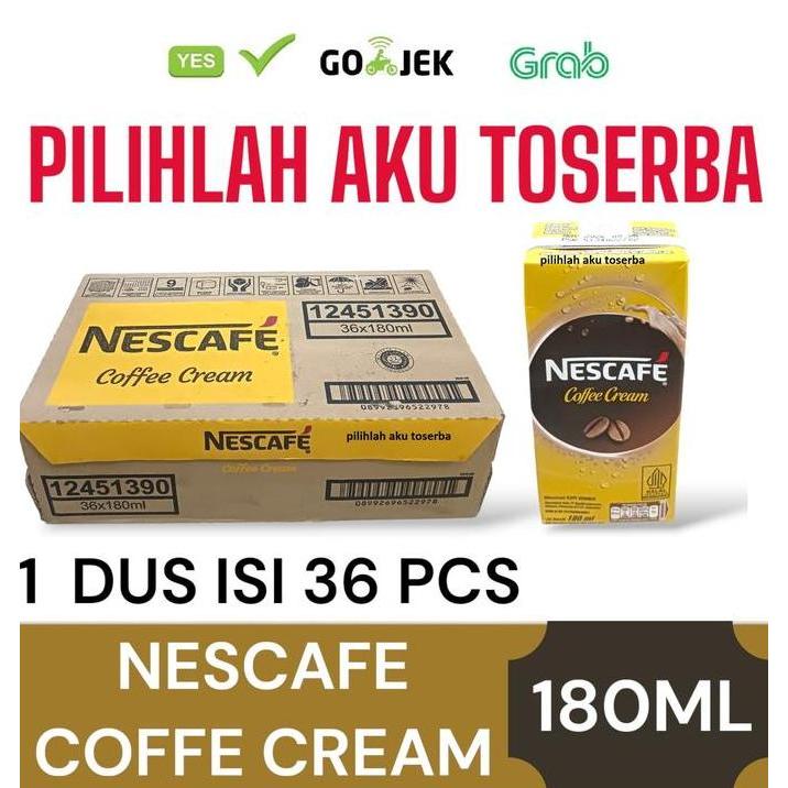 Dryck- Nescafe Coffee Cream Uht / Kopi Kotak Instan - (1 Dus Isi 36 @180 Ml)