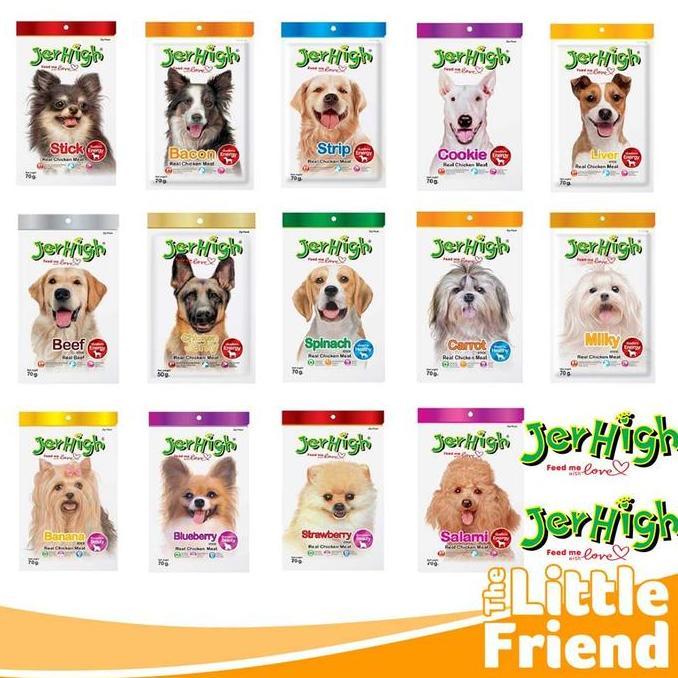 Enimal- Jerhigh 70 Gram Cemilan / Snack Anjing Chicken Meat Harga Grosir Termurah Varian Rasa Grosir