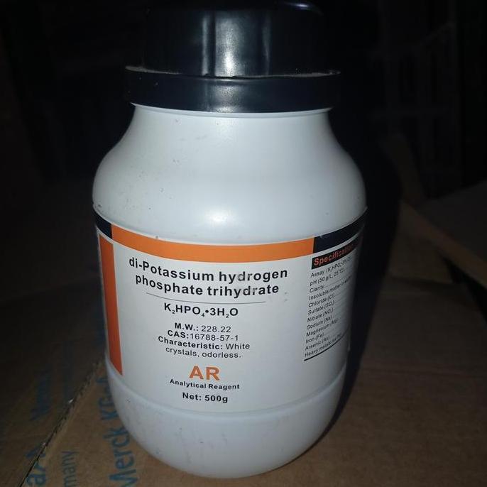 TERLARIS - di kalium hydrogen phosphate trihydrate / K2HPO4. 3H2O AR ecer 100G