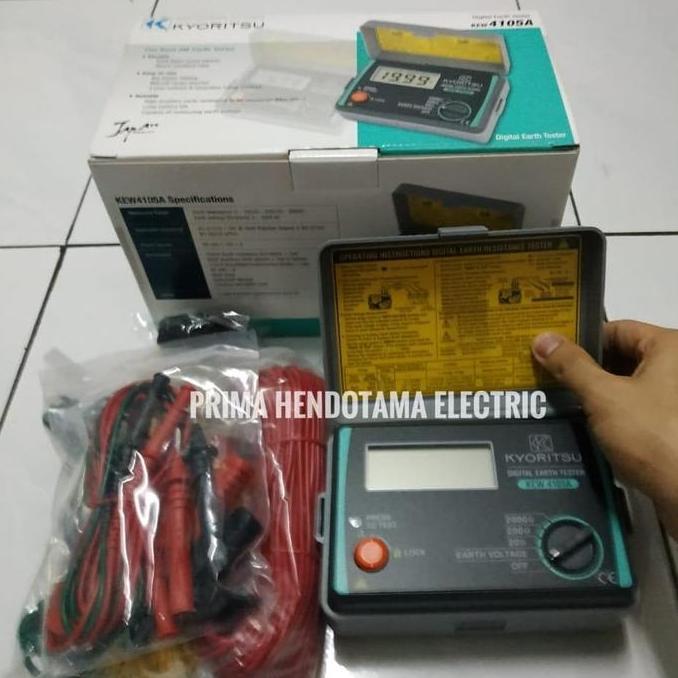 TERMURAH - Digital Earth Tester KEW 4105A Kyoritsu | Earth Tester Kyoritsu 4105A