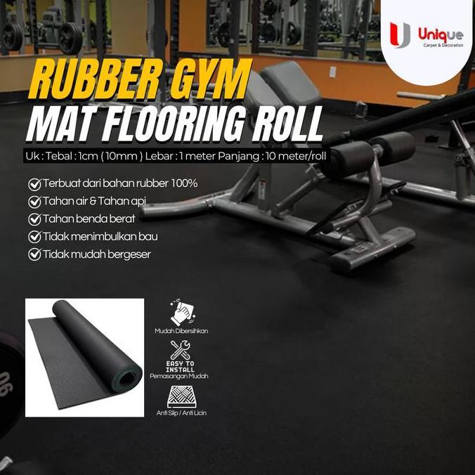Murah Best Seller Karpet Karet Gym / Karpet Anti Slip / Jual Karpet Roll