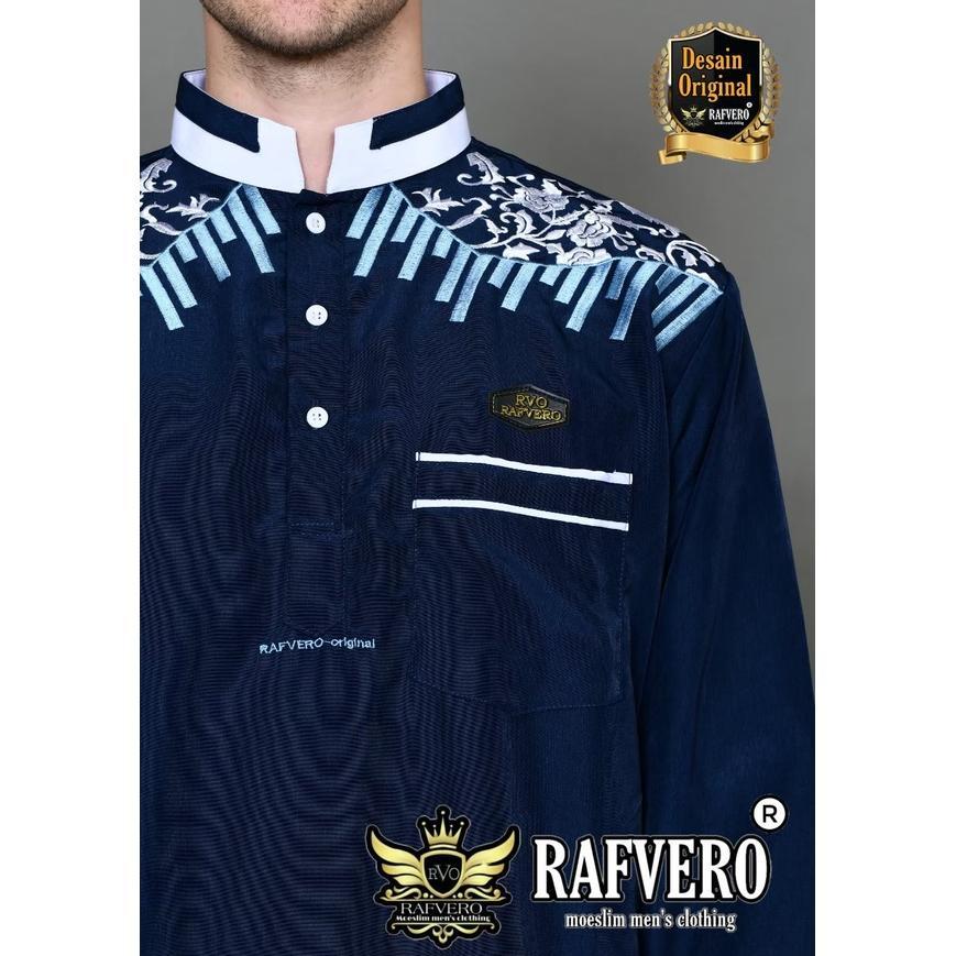 Jubah Muslim Bordir Fahreza Original Rafvero - Jubah Bordir Pria Premium - Baju Gamis Jubah Pria Dew
