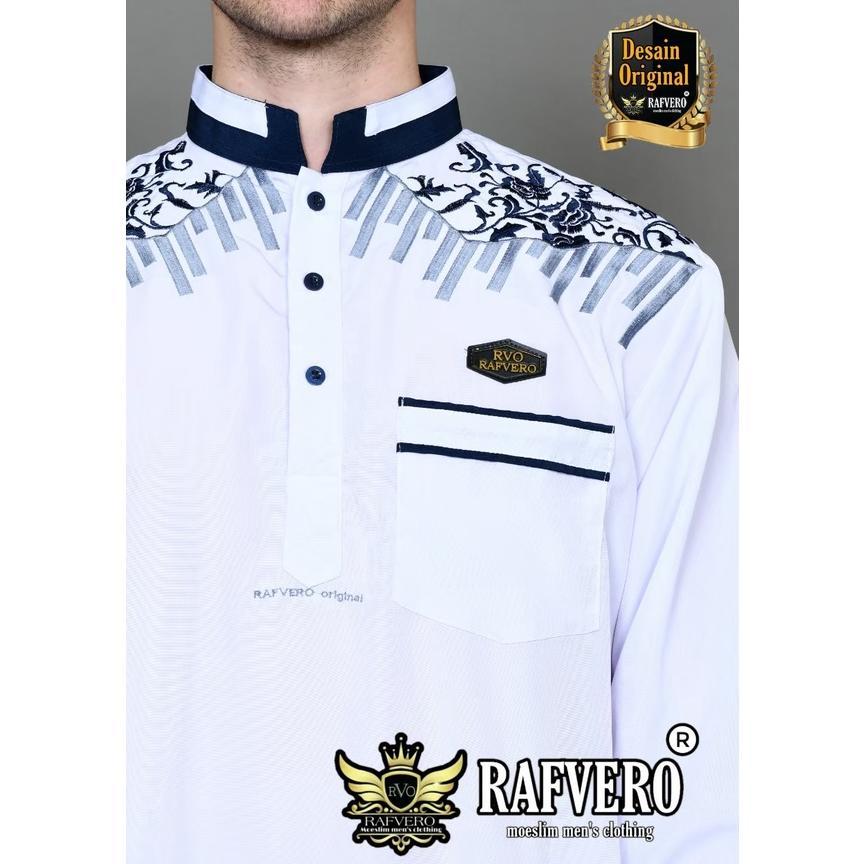 Jubah Muslim Bordir Fahreza Original Rafvero - Jubah Bordir Pria Premium - Baju Gamis Jubah Pria Dew