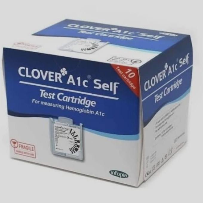 Strip Clover A1C SELF Cek HbA1C Strip Cek HbA1C Self /Alat Check HbA1C