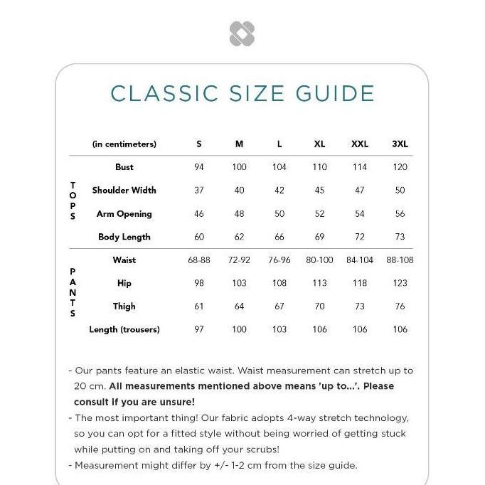 SCRB -  Medical Scrubs / Baju Jaga - Classic Collection Shortsleeve