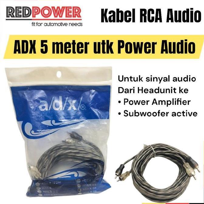 GHUNZING ADX kabel RCA power amplifier audio mobil 5 meter 5meter 5mtr 5 mtr meter