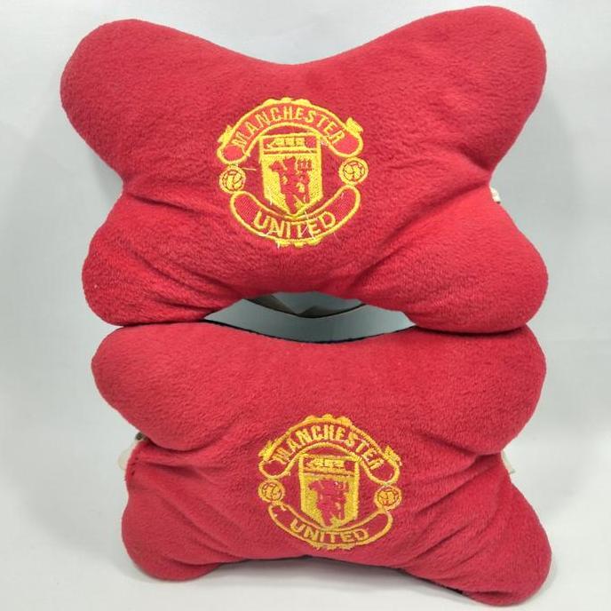 GHUNZING penyangga leher jok mobil head cushion Manchester united MU hello Kitty bekas seken second 
