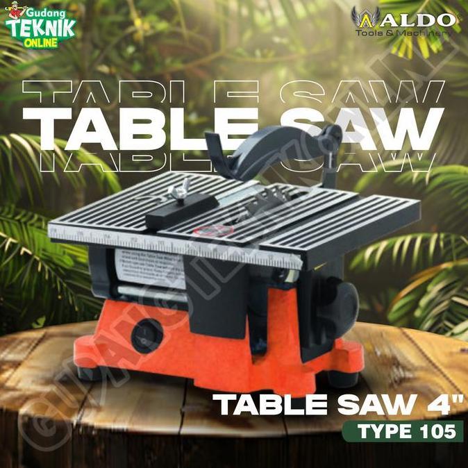 TREBA Table Saw Mini 4" ALDO 105 / Table Saw Mini ALDO 105 / Meja Potong Gergaji Kayu Circular 4 Inc