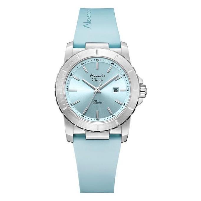 Terlaris Jam Tangan Wanita Alexandre Christie Ac 6141 Ldrsslb Ac 6141 Ld Rsslb Light Blue Dial Light