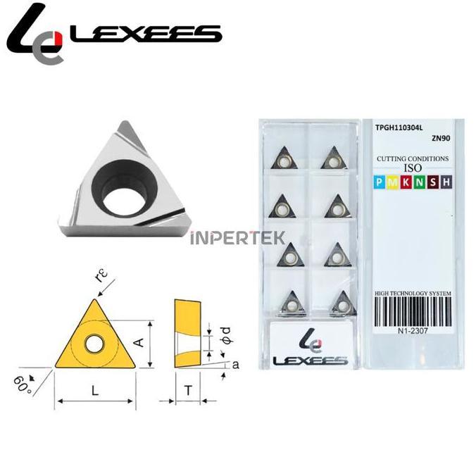 VIST Insert TPGH 110304L LEXEES Pahat Bubut TPGH 11 03 04 Mata TPGH110304-L