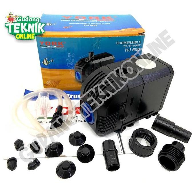 VIST Pompa Air Celup Akuarium YORK HJ-600 Submersible Pump Aquarium Celup
