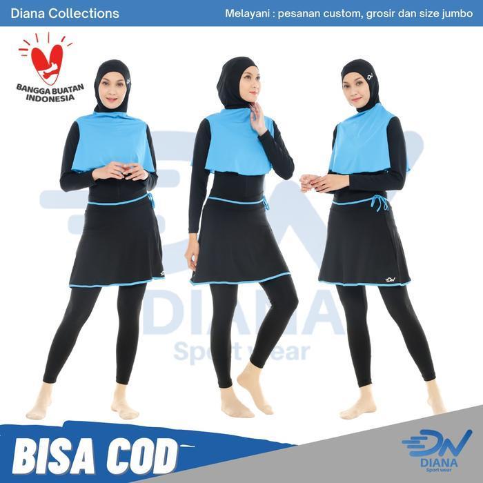 Bisa Cod - Baju Renang Muslim Jumbo | Baju Renang Muslim Wanita Set | Pakaian Renang Muslimah | Keru