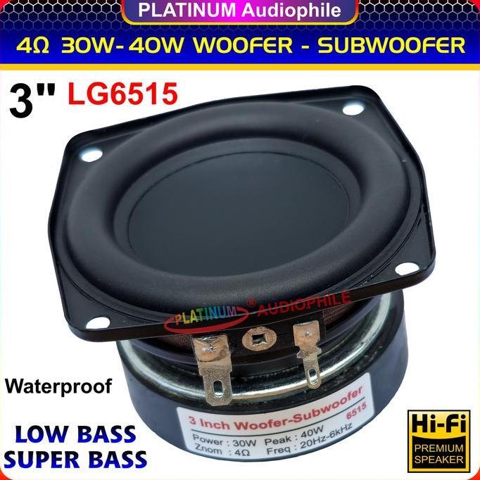 ESOKUIKI Speaker 3 inch Super Bass 30W-40W 4 ohm Woofer Subwoofer 6515
